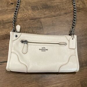 Coach Mickie chalk white crossbody bag genuine leather